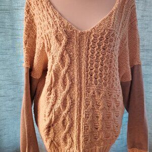 Chunky Knit  V-Neck Sweater By Together
